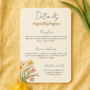 April Blossom Daffodil Wedding Enclosure Card