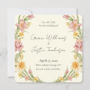 April Blossom Garden Daffodil Save the Date