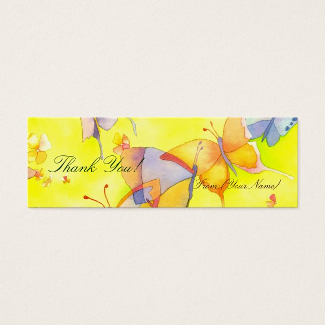 April Butterflies: Thank You Gift Tag/Bookmark (Front)