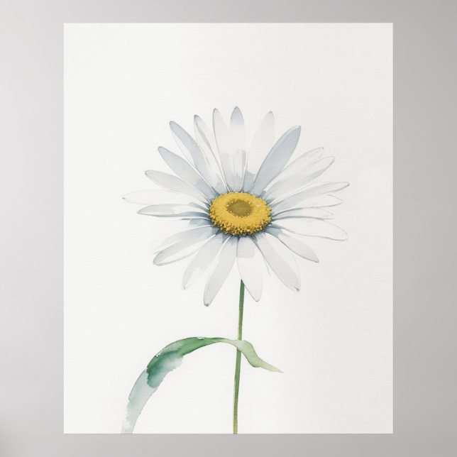 April Daisy Birth Flower Poster (Front)