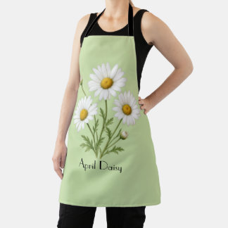 April Daisy Flowers  Apron