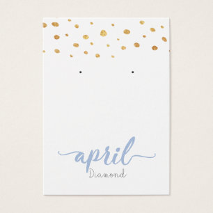 April Diamond Birthstone Earring Display Card