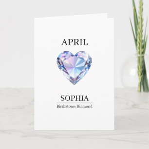 April Diamond Personalised Birthday Card