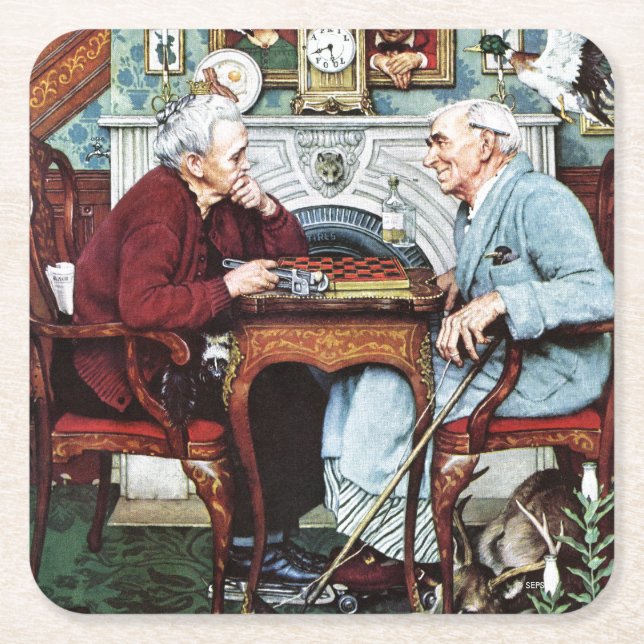 April Fool, 1943 Square Paper Coaster (Front)