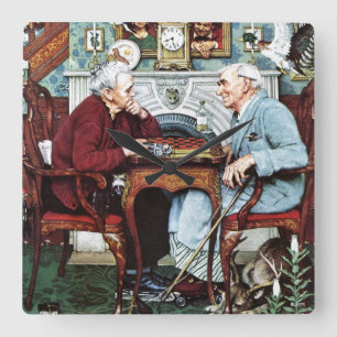 April Fool, 1943 Square Wall Clock