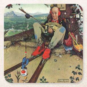 April Fool, 1945 Square Paper Coaster