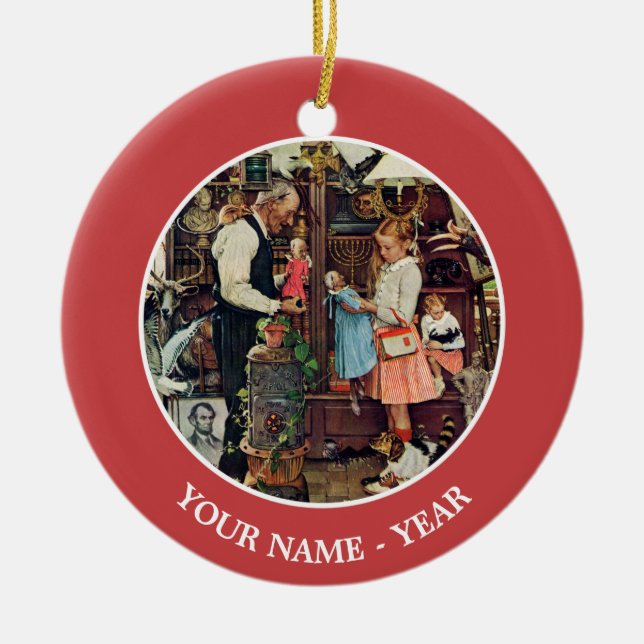 April Fool, 1948 Ceramic Tree Decoration (Front)