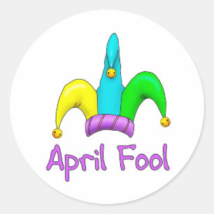 April Fool Classic Round Sticker