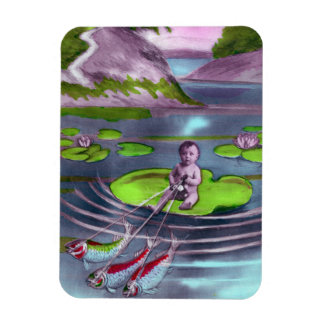 April Fool Vintage French Postcard  Magnet