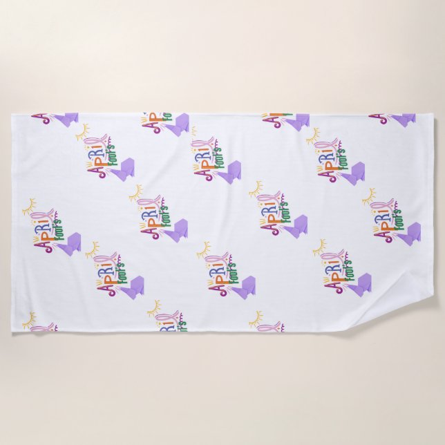 April Fools'  Beach Towel (Front)
