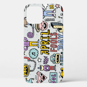 April Fools: Colourful Doodle Set. iPhone 12 Case