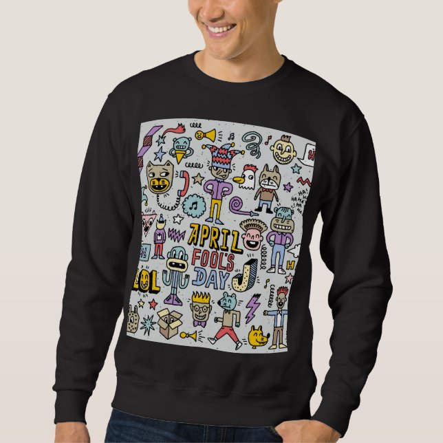 April Fools: Colourful Doodle Set. Sweatshirt (Front)