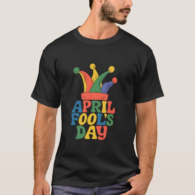 April Fools' Day 2025, Funny Prankster Jester Hat  T-Shirt (Front)
