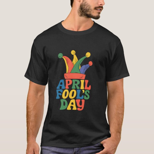 April Fools' Day 2025, Funny Prankster Jester Hat  T-Shirt (Front)