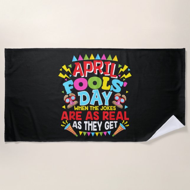 April Fools' Day Beach Towel (Front)