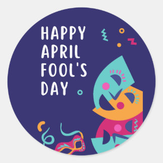 April Fool's Day Classic Round Sticker
