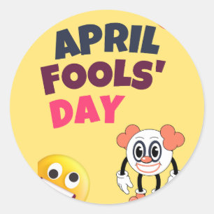 April Fool's Day  Classic Round Sticker