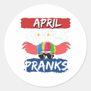 April fools Day. Classic Round Sticker