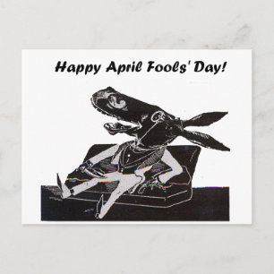 April Fools’ Day Funny Donkey Cartoon Postcard