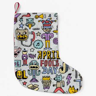 April fools day funny doodle colourful set 1. Vint Small Christmas Stocking
