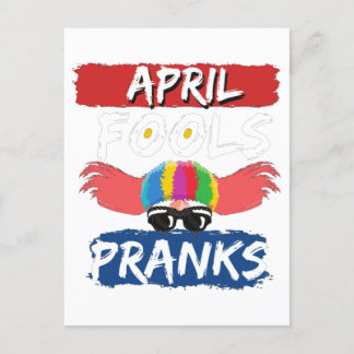 April fools Day. Holiday Postcard