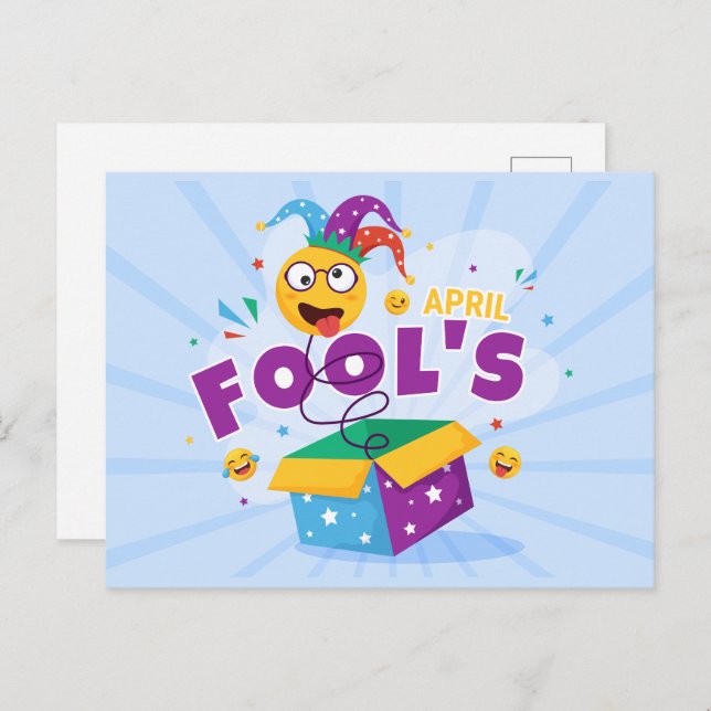 April Fool's Day Holiday Postcard (Front/Back)