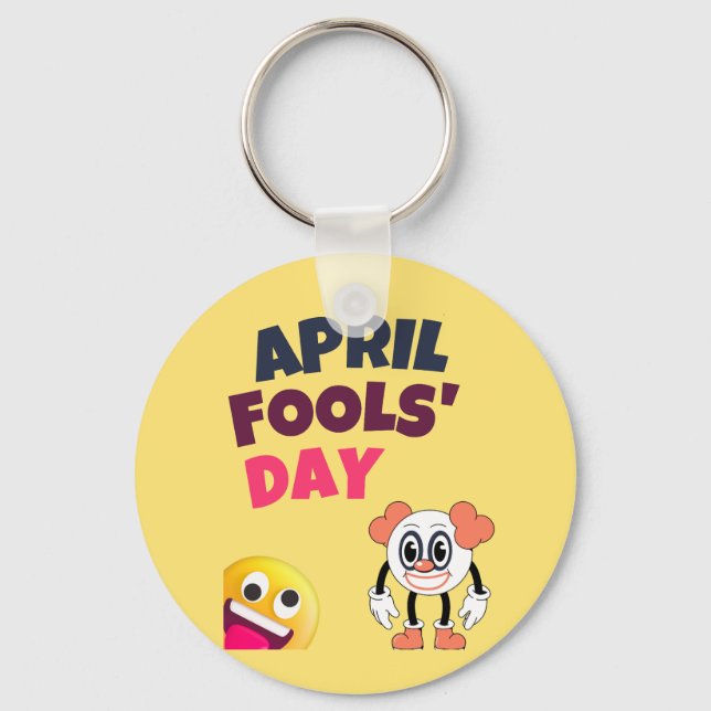 April Fool's Day  Key Ring (Front)