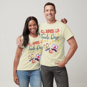 April Fool's Day Moustache & Glasses Unisex T-Shir T-Shirt