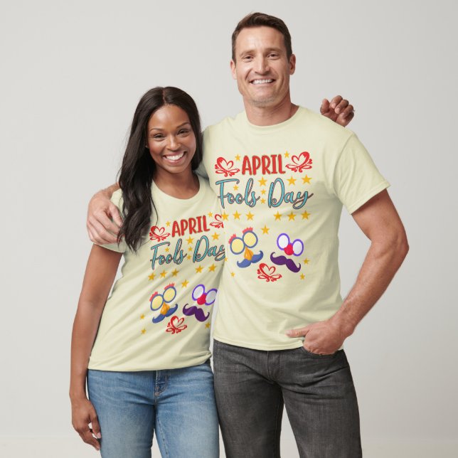 April Fool's Day Moustache & Glasses Unisex T-Shir T-Shirt (Unisex)
