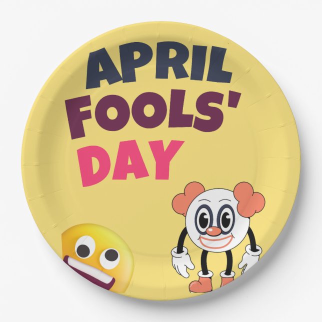 April Fool's Day  Paper Plate (Front)