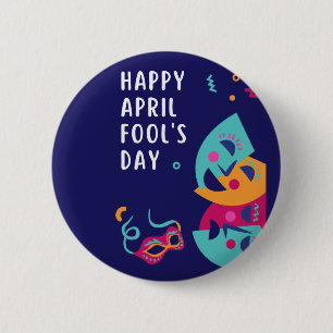  April Fool's day  Paper Plate 6 Cm Round Badge