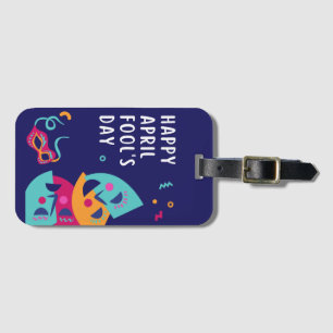 April Fool's day Paper Plate Luggage Tag