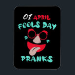 april fools day pranks. magnet<br><div class="desc">april fools day pranks. hand drawn vintage illustration with lettering and decoration elements. Design for t-shirt and merchandise Premium. If you like this design Or choose to buy another product. Any more click on our brand.</div>