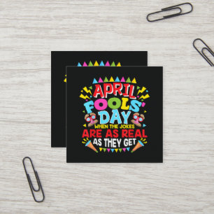 April Fools' Day Square Business Card