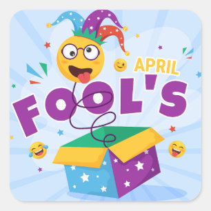 April Fool's Day Square Sticker