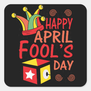 April Fool's Day Square Sticker
