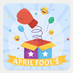 April Fool's Day Square Sticker