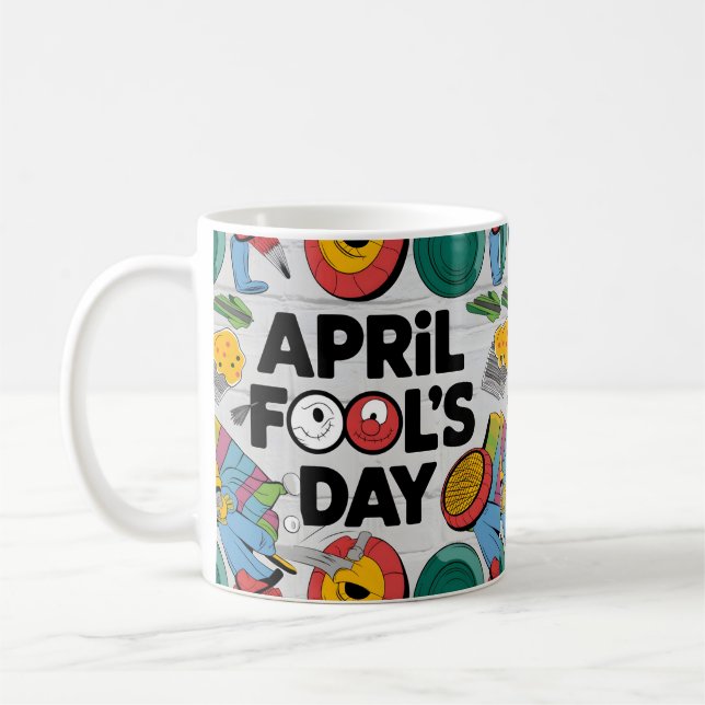April Fools' Mischief Coffee Mug (Left)