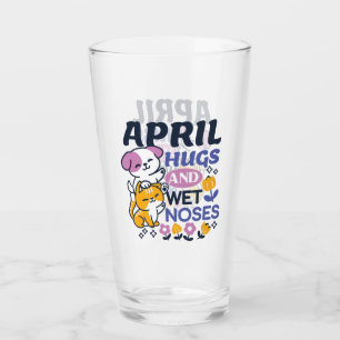April Hugs and Wet Noses – Cute Dog and Cat Art Glass