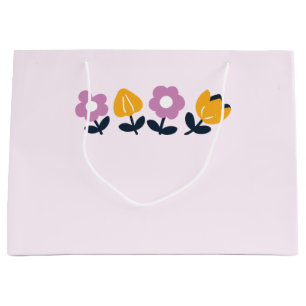 April Hugs and Wet Noses – Cute Dog and Cat Art Large Gift Bag