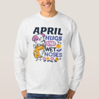 April Hugs and Wet Noses – Cute Dog and Cat Art