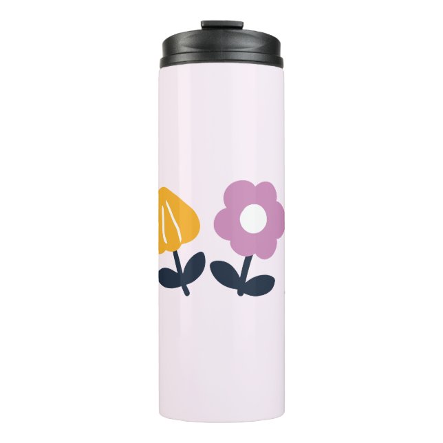 April Hugs and Wet Noses – Floral Part Thermal Tumbler (Front)