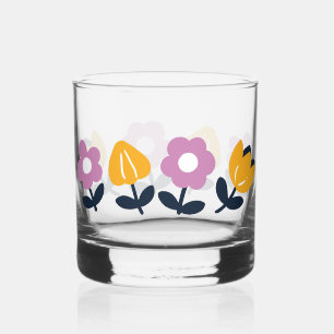 April Hugs and Wet Noses – Floral Part Whiskey Glass
