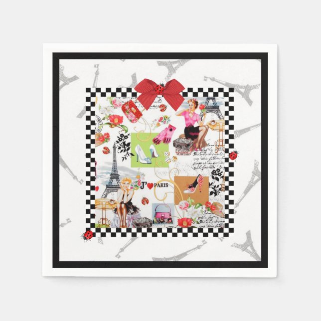 April in Paris 1 Napkin (Front)