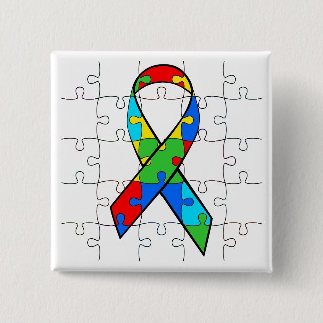April is Autism Awareness Month Button (Front)