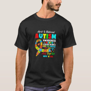 April is National Autism Awareness Autistic Boys K T-Shirt