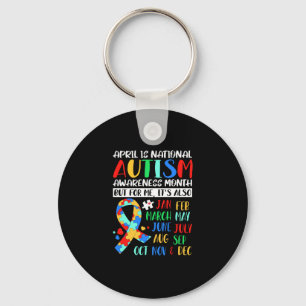 April is National Autism Awareness Month Key Ring