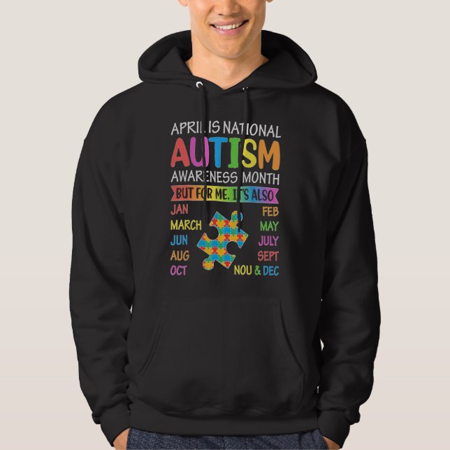 April is National Autism Awareness Month Kids Boy  Hoodie (Front)