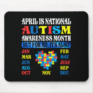April Is National Autism Awareness Month Kids Boy Mouse Mat