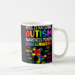 April is National Autism Awareness Month Kids Boys Coffee Mug